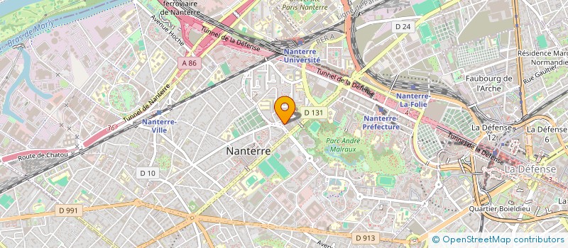 localisation de l'entreprise XL BIO à NANTERRE