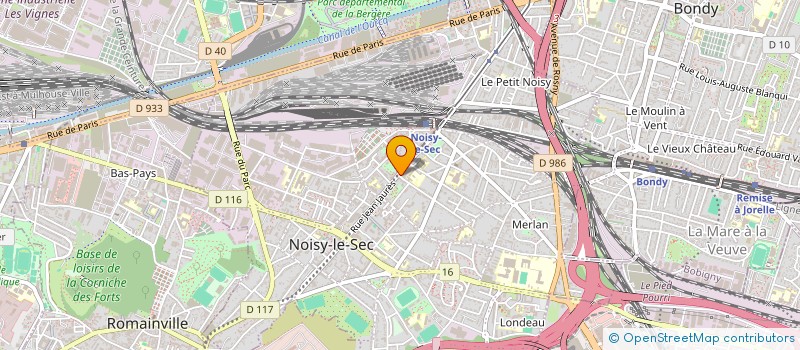 localisation de l'entreprise XL PRESSING à NOISY-LE-SEC
