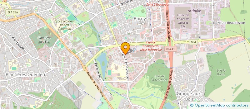 localisation de l'entreprise XM COMMUNICATION  METZ