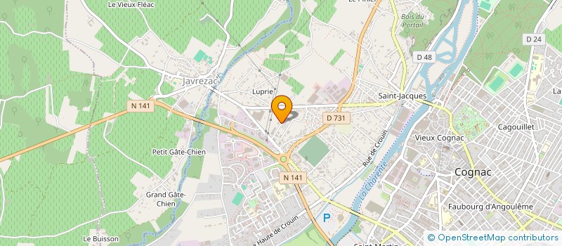 localisation de l'entreprise XO INVEST à COGNAC