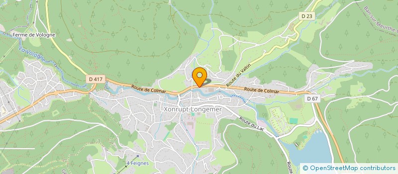 localisation de l'entreprise XONRUPT FLECHETTES  XONRUPT-LONGEMER