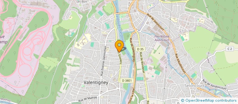 localisation de l'entreprise XP CREATIONS à VALENTIGNEY