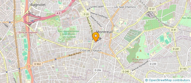 localisation de l'entreprise XTETD à MONTREUIL