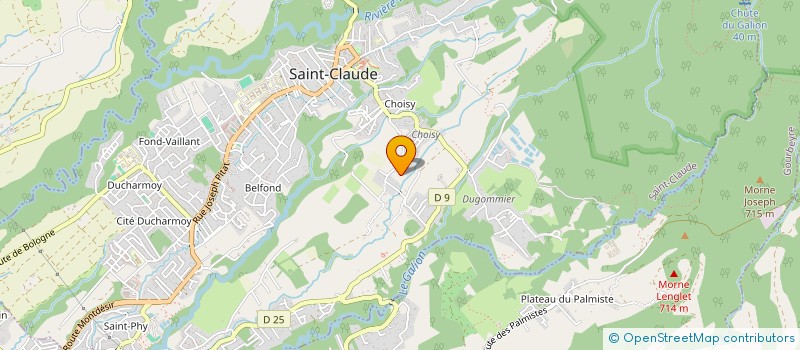 localisation de l'entreprise XTREM'JET 971 à SAINT-CLAUDE
