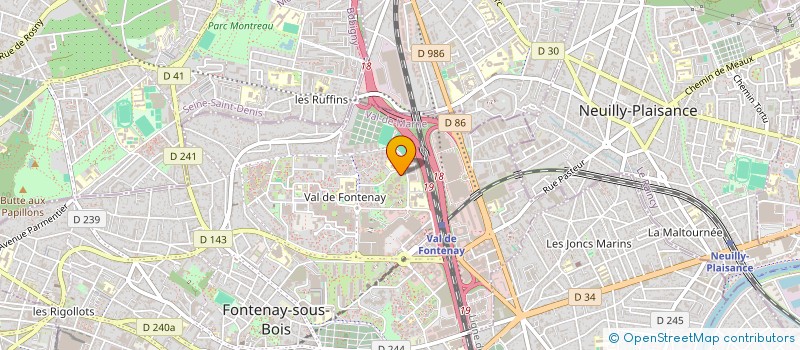 localisation de l'entreprise XTRIB à FONTENAY-SOUS-BOIS
