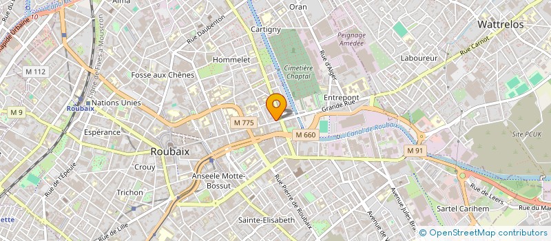 localisation de l'entreprise XU à ROUBAIX