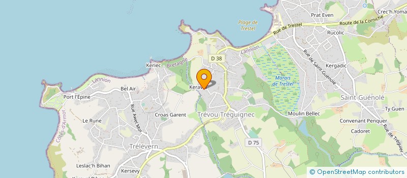 localisation de l'entreprise XU-DIOT  TREVOU-TREGUIGNEC