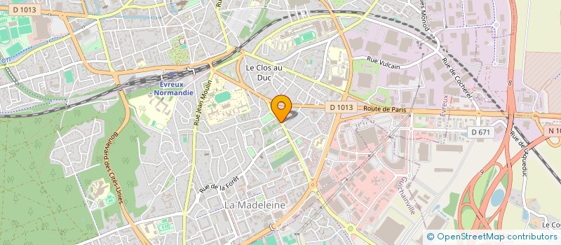 localisation de l'entreprise XU SAS à EVREUX