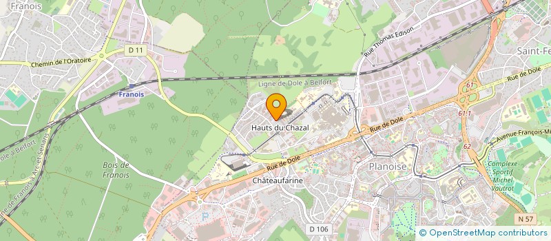 localisation de l'entreprise XV CARABIN  BESANCON