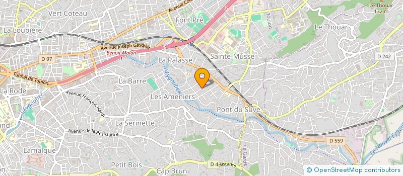 localisation de l'entreprise XV DE BESAGNE  TOULON