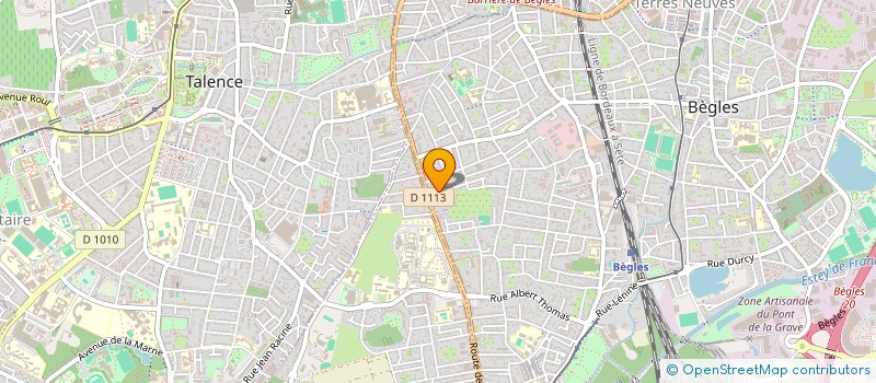 localisation de l'entreprise XVII PROD à BEGLES