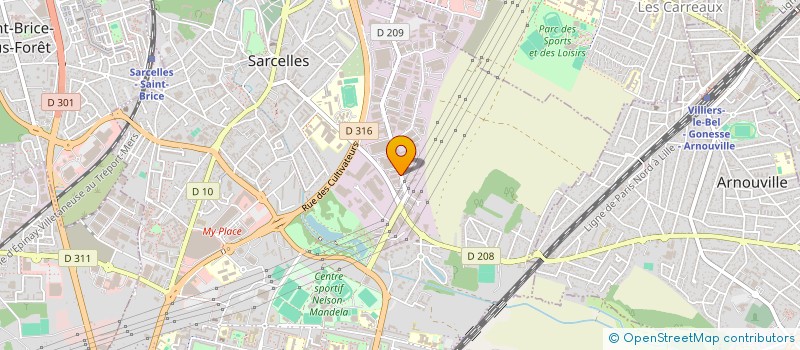 localisation de l'entreprise XXL à SARCELLES