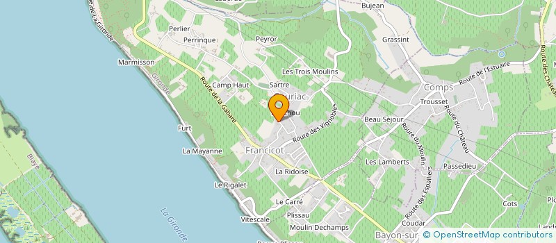 localisation de l'entreprise XXL SERVICES 17  GAURIAC