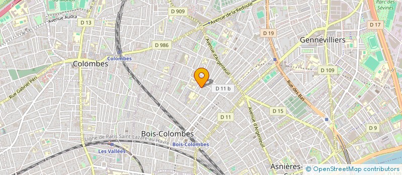 localisation de l'entreprise XY2Z ARCHITECTURE SAS à BOIS-COLOMBES