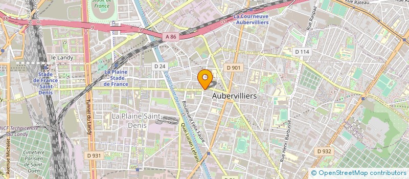 localisation de l'entreprise XYW à AUBERVILLIERS