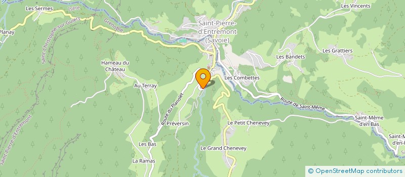 localisation de l'entreprise XYZ TRAVAUX PUBLICS à SAINT-PIERRE-D'ENTREMONT