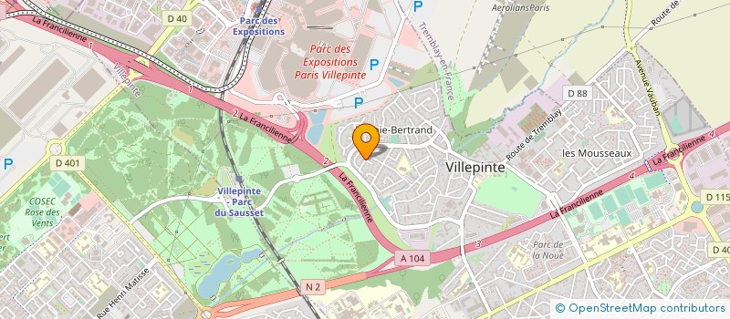 localisation de l'entreprise Y A à VILLEPINTE