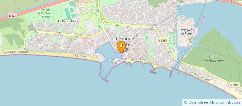 localisation de l'entreprise Y.A.  LA GRANDE-MOTTE