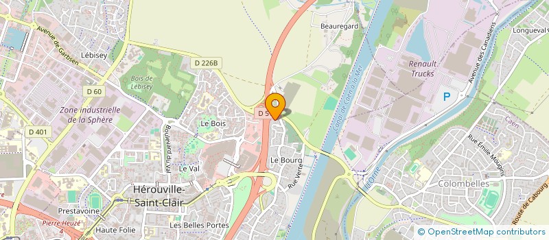 localisation de l'entreprise Y.A. à HEROUVILLE-SAINT-CLAIR