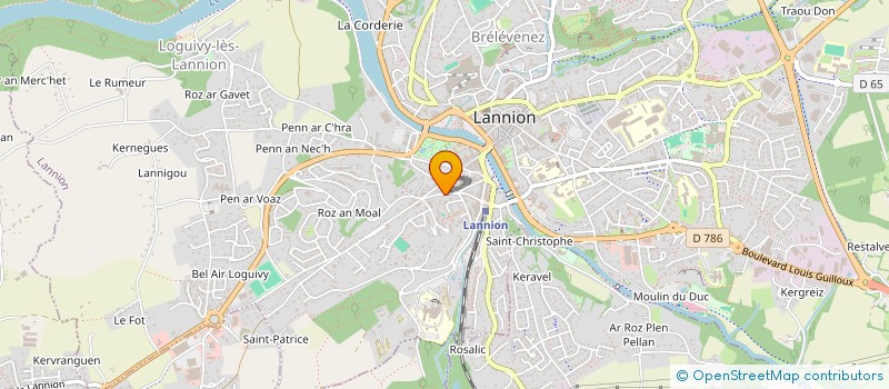 localisation de l'entreprise Y'A DU RIFF'ICI  LANNION