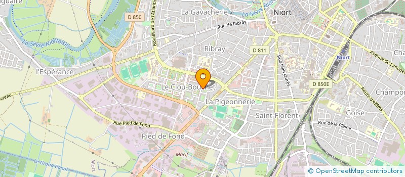 localisation de l'entreprise Y'A'K'DANSE'C à NIORT
