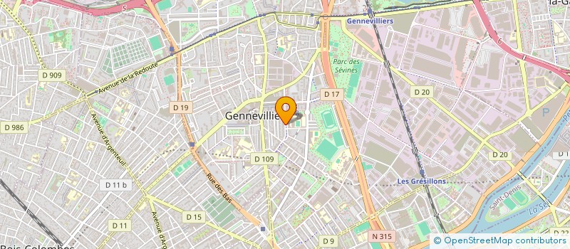 localisation de l'entreprise Y.A.L à GENNEVILLIERS