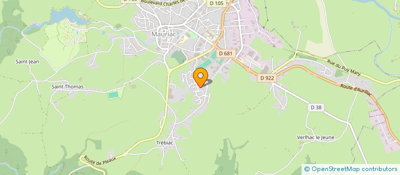 localisation de l'entreprise Y'A L'FEU AUX PLANCHES à MAURIAC