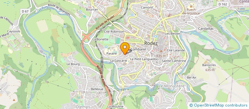 localisation de l'entreprise Y&A PAYSAGISTE  RODEZ