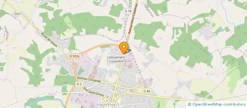 localisation de l'entreprise Y.B.E. IMMO  HAGETMAU