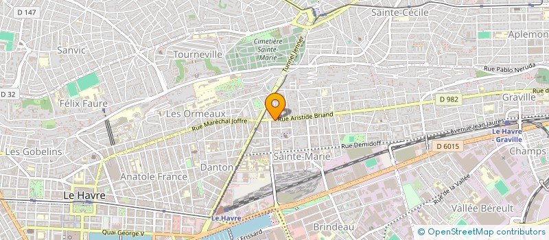 localisation de l'entreprise Y.B.F. à LE HAVRE