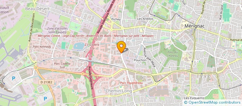 localisation de l'entreprise Y.B. FORM  MERIGNAC