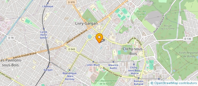 localisation de l'entreprise Y.B.M. à LIVRY-GARGAN