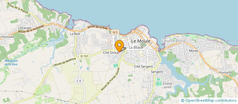 localisation de l'entreprise Y BIEN PWOP à LE MOULE