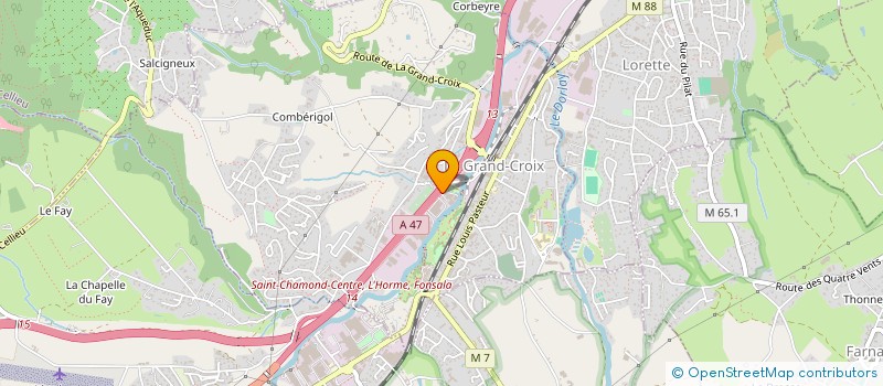 localisation de l'entreprise Y.C.  LA GRAND-CROIX