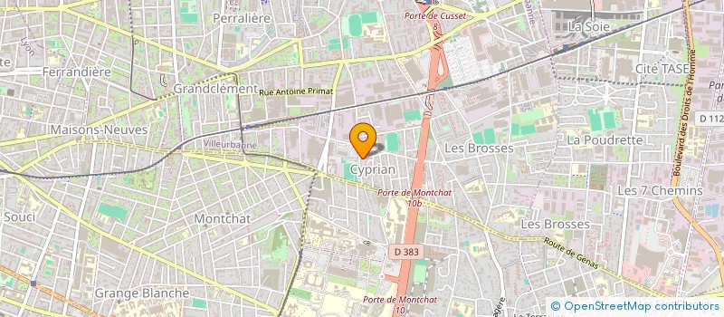 localisation de l'entreprise Y.D.F  VILLEURBANNE