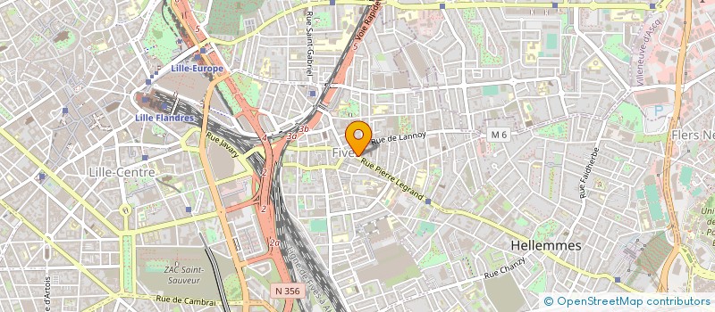 localisation de l'entreprise Y.F.D TOITURES à LILLE
