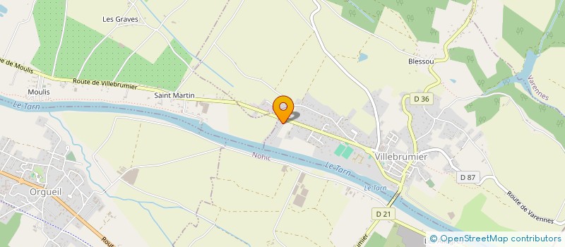 localisation de l'entreprise Y.F.I.  VILLEBRUMIER