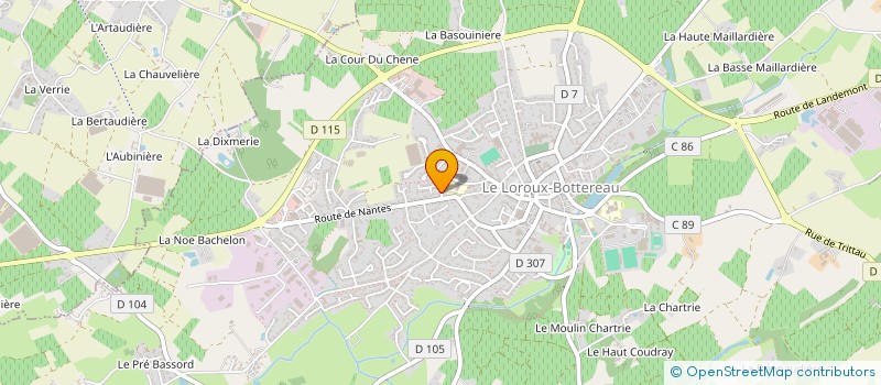 localisation de l'entreprise Y INVESTISSEMENTS  LE LOROUX-BOTTEREAU