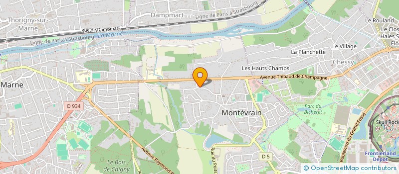 localisation de l'entreprise Y INVESTISSEMENTS IMMOBILIER  MONTEVRAIN