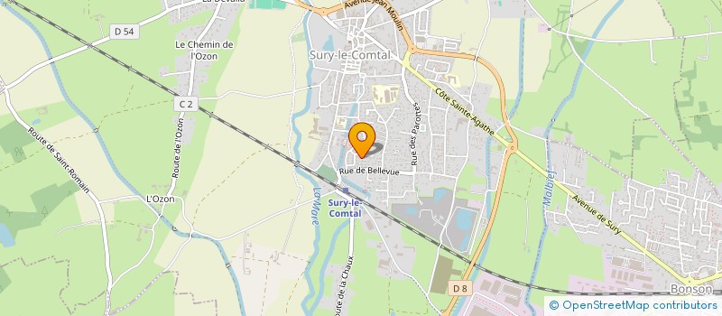 localisation de l'entreprise Y.LAC IMMO  SURY-LE-COMTAL