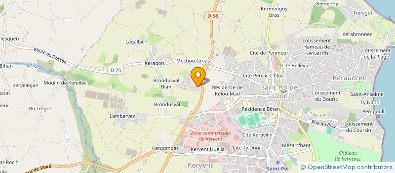 localisation de l'entreprise Y.LE BOS & CIE  SAINT-POL-DE-LEON