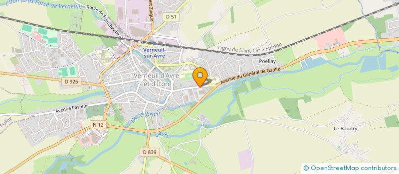 localisation de l'entreprise Y M  VERNEUIL D'AVRE ET D'ITON