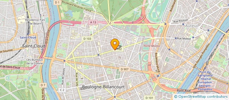 localisation de l'entreprise Y.M.L  BOULOGNE-BILLANCOURT