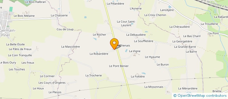 localisation de l'entreprise Y.O.  GENNES-SUR-SEICHE