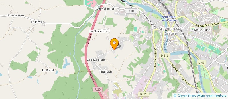 localisation de l'entreprise Y & R MARTINAT à ARGENTON-SUR-CREUSE