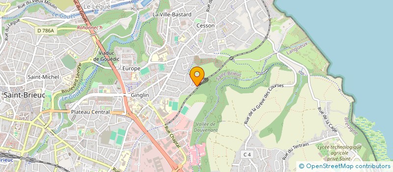 localisation de l'entreprise Y.S. à SAINT-BRIEUC