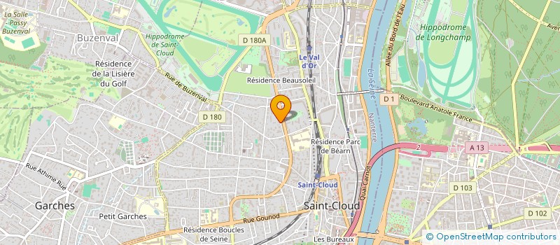 localisation de l'entreprise Y.S HOLDING à SAINT-CLOUD