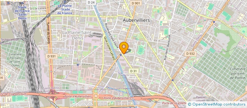 localisation de l'entreprise Y.T.D METALLERIE à AUBERVILLIERS