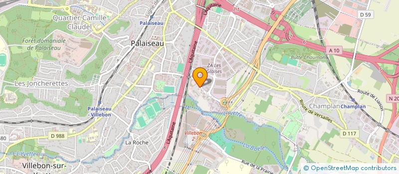 localisation de l'entreprise Y T F  PALAISEAU