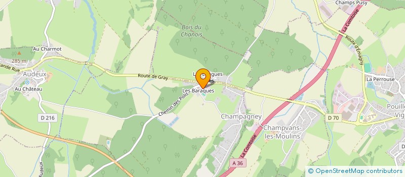 localisation de l'entreprise Y.T FINANCES  CHAMPAGNEY